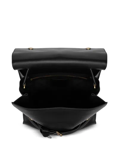 Moschino Flap Backpack With Adjustable Straps And Top Handle In Black