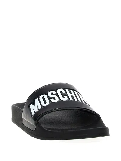 Moschino Rubber Pool Slides With Logo