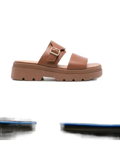 Geox Buckle-detail Platform Sandals In Brown