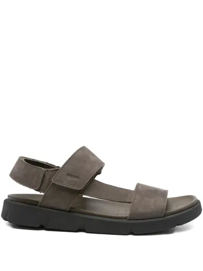 Geox Xand Double-strap Sandals In Brown