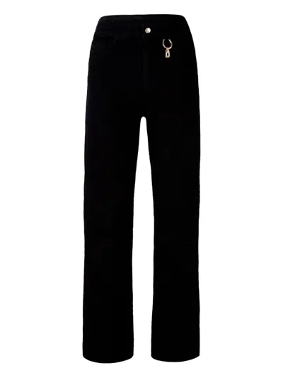 Liu •jo Black Flare Jeans In Black