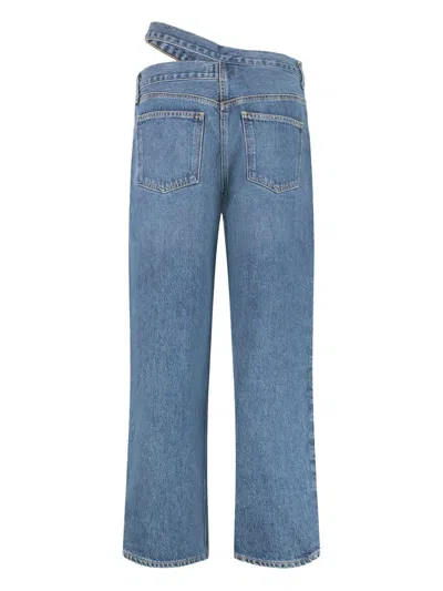 Agolde Straight-leg Jeans Featuring Cut-out Detail In Blue