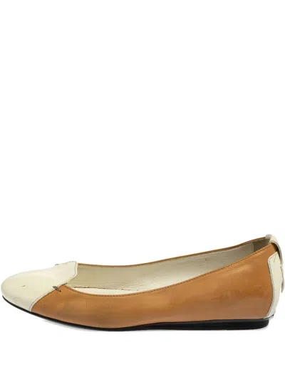 Pre-owned Tod's Vintage Patent-leather Round-toe Ballet Flats