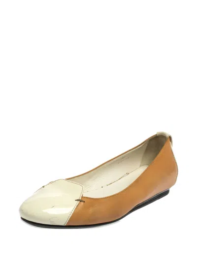 Pre-owned Tod's Vintage Patent-leather Round-toe Ballet Flats