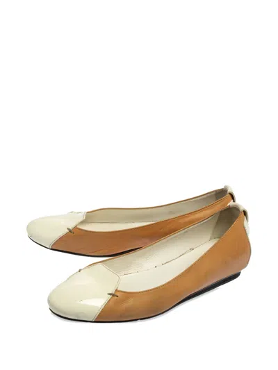 Pre-owned Tod's Vintage Patent-leather Round-toe Ballet Flats