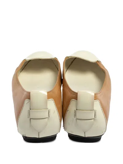 Pre-owned Tod's Vintage Patent-leather Round-toe Ballet Flats