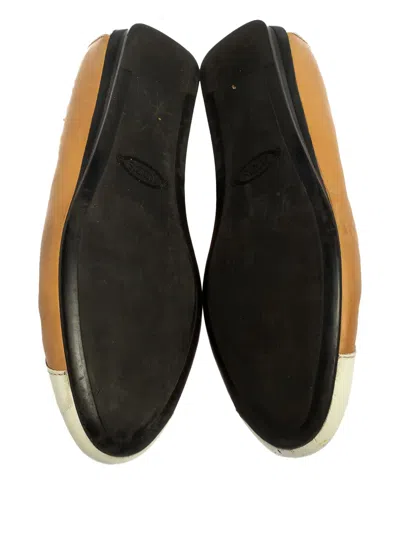 Pre-owned Tod's Vintage Patent-leather Round-toe Ballet Flats