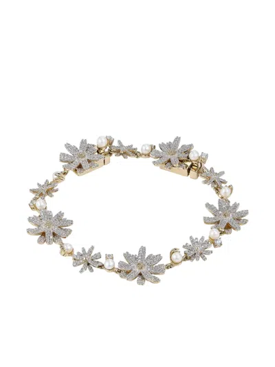 Anabela Chan 18k Yellow Gold Daisy Diamond And Freshwater Pearl Bracelet In Gold