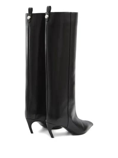 Attico 65mm Lea Pointed-toe Leather Knee-high Boots