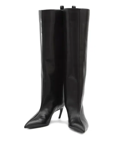 Attico 65mm Lea Pointed-toe Leather Knee-high Boots