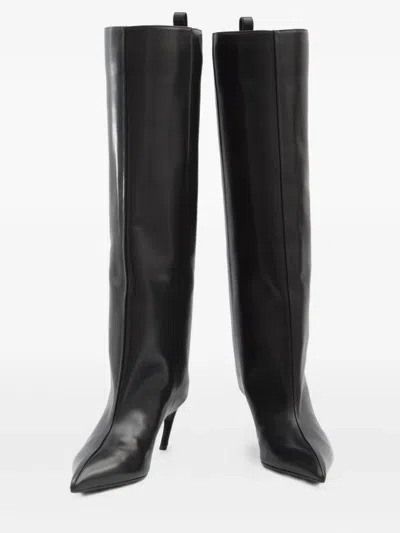 Attico 65mm Lea Pointed-toe Leather Knee-high Boots