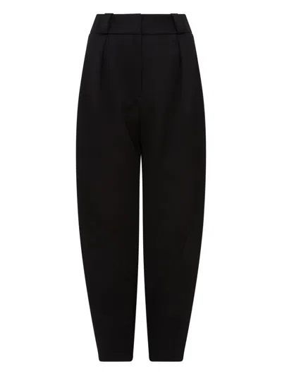 16arlington Pola Piped-seam Pocket Tapered Trousers In Black