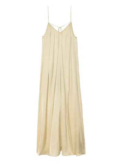 Zadig & Voltaire Ristym Spaghetti-strap Gathered Maxi Dress In Yellow