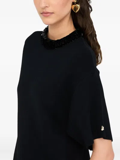 Liu •jo Dress With Sequins In Black