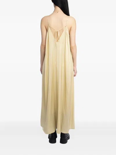 Zadig & Voltaire Ristym Spaghetti-strap Gathered Maxi Dress In Yellow