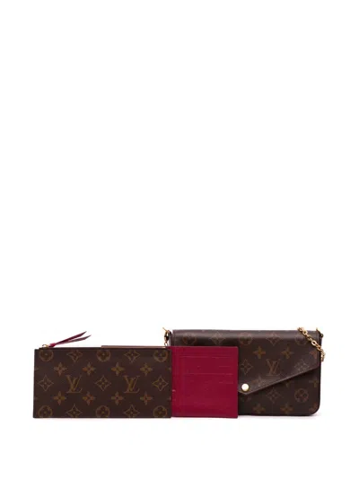 Pre-owned Louis Vuitton 2021-2025 Monogram Pochette Felicie Crossbody Bag