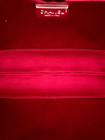Pre-owned Chanel 2012 Quilted Satin Chain Around Clutch Crossbody Bag