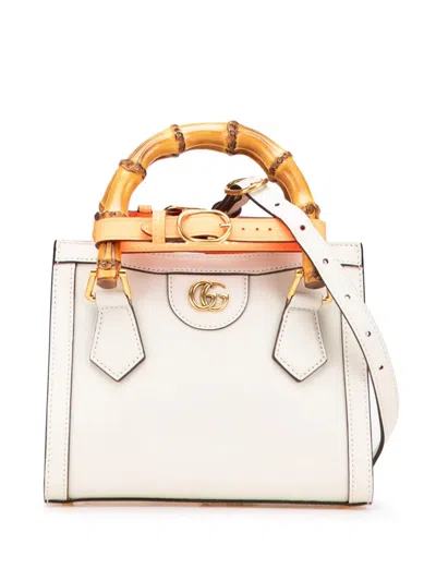 Pre-owned Gucci 2000-2015 Mini Calfskin Bamboo Diana Satchel