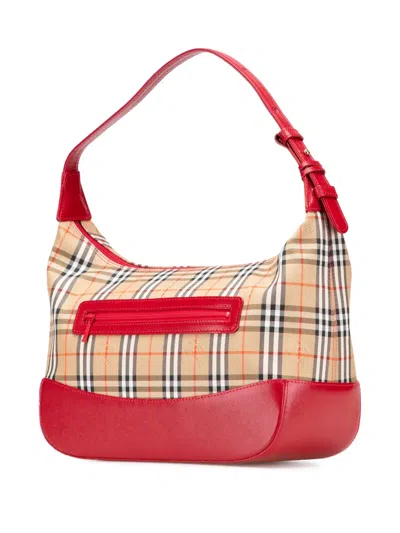 Pre-owned Burberry 2000-2017 Haymarket Check Canvas Shoulder Bag