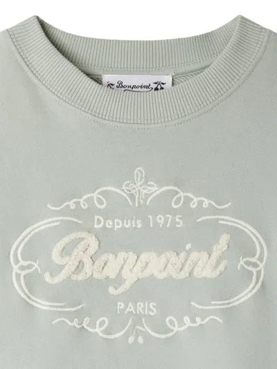 Bonpoint Logo-embroidered Sweatshirt In Gray