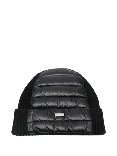 Herno Ultralight Panelled Beanie In Black