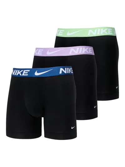Nike Dri-fit Logo Waistband Boxer Briefs (pack Of Three) In Multi