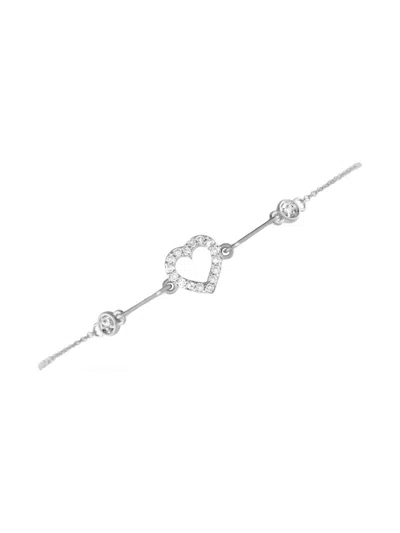 Pre-owned Lb Exclusive 14k White Gold Diamond Necklace