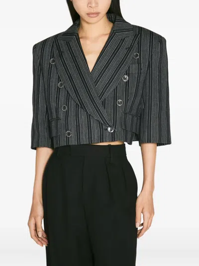 Vivienne Westwood Pinstripe Cropped Blazer
