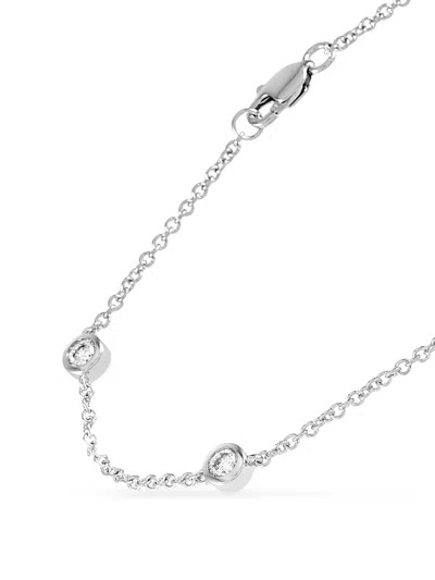 Pre-owned Lb Exclusive 14k White Gold Diamond Bracelet