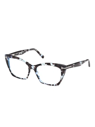 Tom Ford Ft5709-b Coloured Havana In Gray