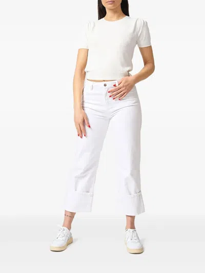 Hinnominate Puff-sleeve Sweater In White
