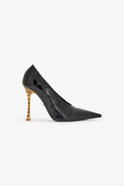 Roberto Cavalli Crocodile-effect Pointed-toe Pumps