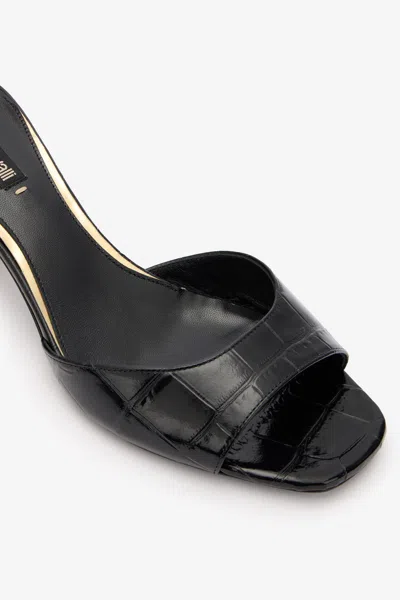 Roberto Cavalli Mules With Thick Golden Heel