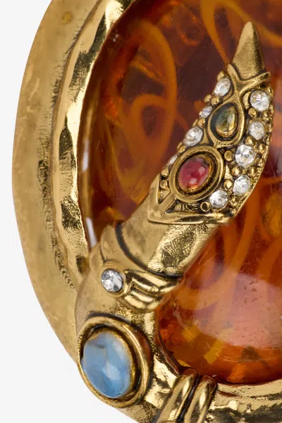 Roberto Cavalli Snake-embellished Amber Earrings