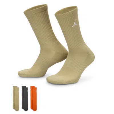 Jordan Everyday Crew Socks (3 Pairs) In Neutral