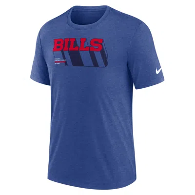 Nike Heather Royal Buffalo Bills Long Pass Tri-blend T-shirt In Blue