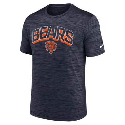 Nike Men's Navy Chicago Bears Velocity Performance T-shirt In Blue