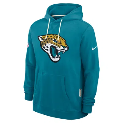 Nike Teal Jacksonville Jaguars Sideline Standard Issue Initial Home Dri-fit Hoodie In Blue