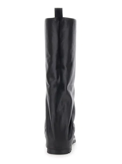 Strategia Woman Boot Black Size 6 Leather In Black
