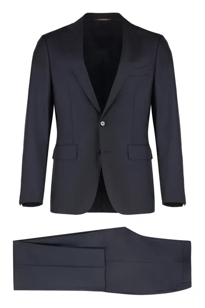 Canali Wool Two-pieces Suit In Blue
