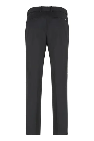 Hugo Boss Boss Wool Blend Trousers In Black