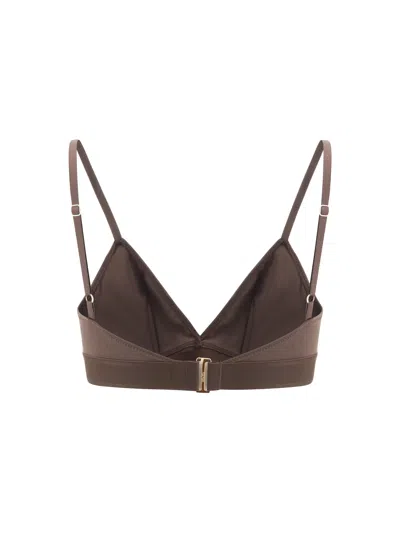 Tom Ford Triangle Bra Top In Brown