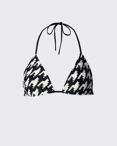 Perfect Moment Houndstooth Bikini Top Xl