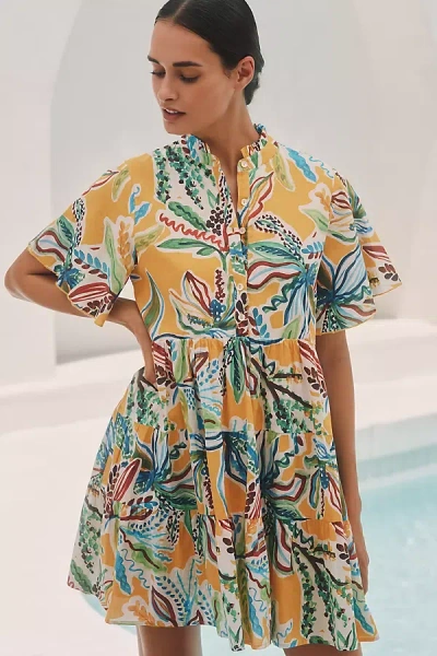 Ro's Garden Vibeka Short-sleeve Mini Dress