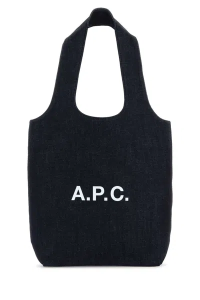 Apc A.p.c. Denim Small Ninon Shopping Bag