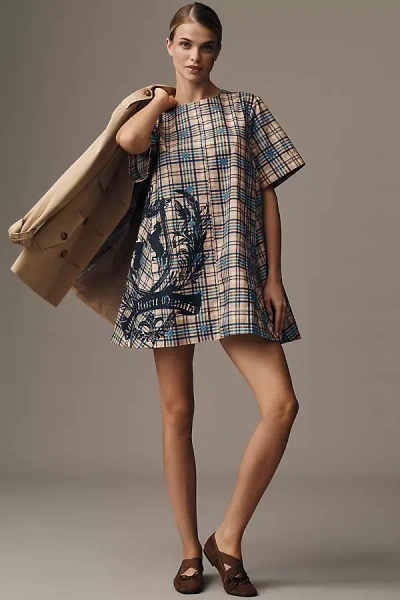 Maeve The Emmy Short-sleeve Swing Mini Dress By