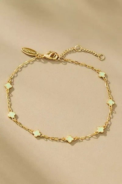 By Anthropologie Clover Chain Wrap Bracelet
