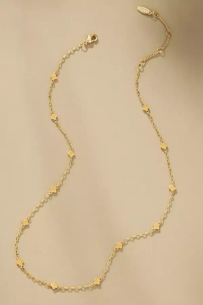 By Anthropologie Tiny Clover Chain Necklace