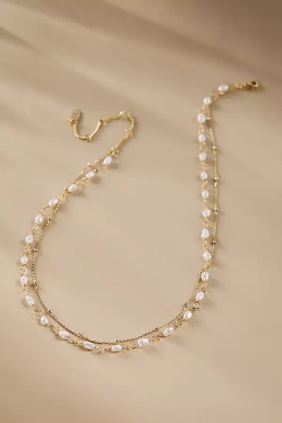 By Anthropologie Weddings Double-chain Pearl Necklace