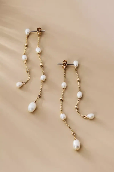By Anthropologie Weddings Double-chain Pearl Dangle Earrings